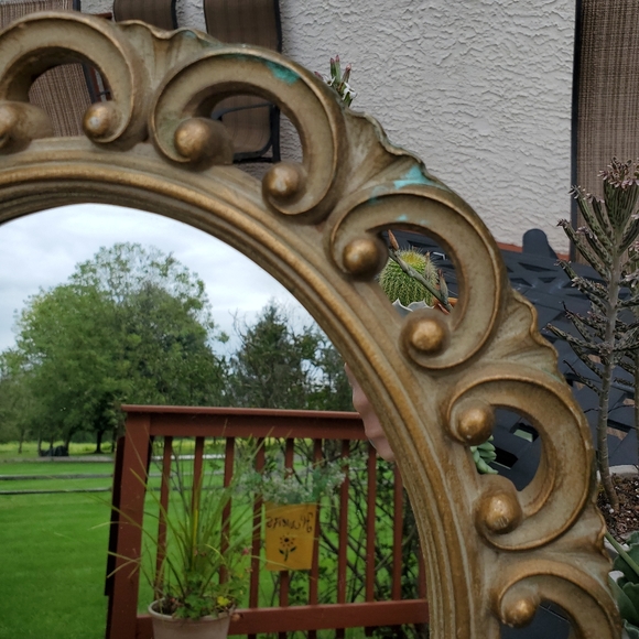 Syroco Wood Vintage Mid Century Mirror Frame Easel - Picture 4 of 9